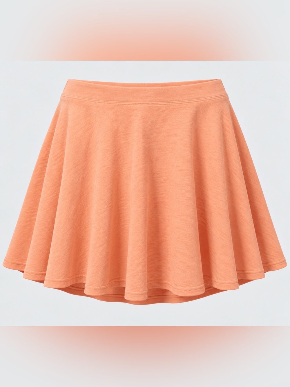 Forever 21 Peach Skater Skirt Flared Mini Soft Knit Casual Medium